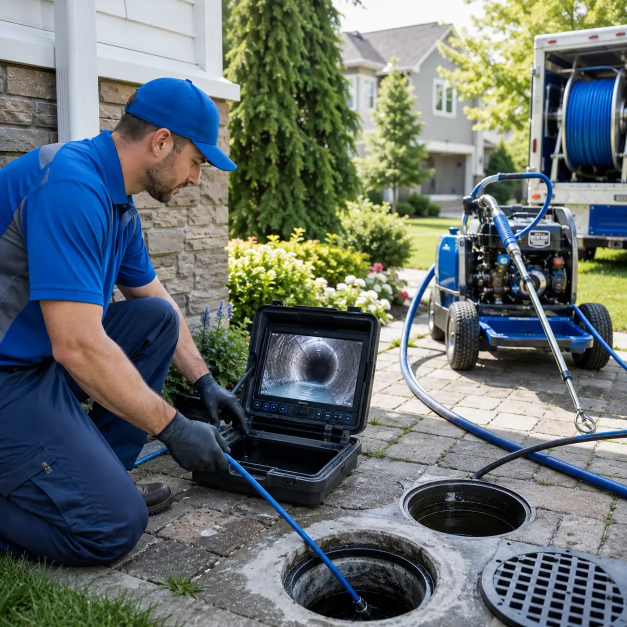Outdoor drain cleaning professionals serving Manville, RI