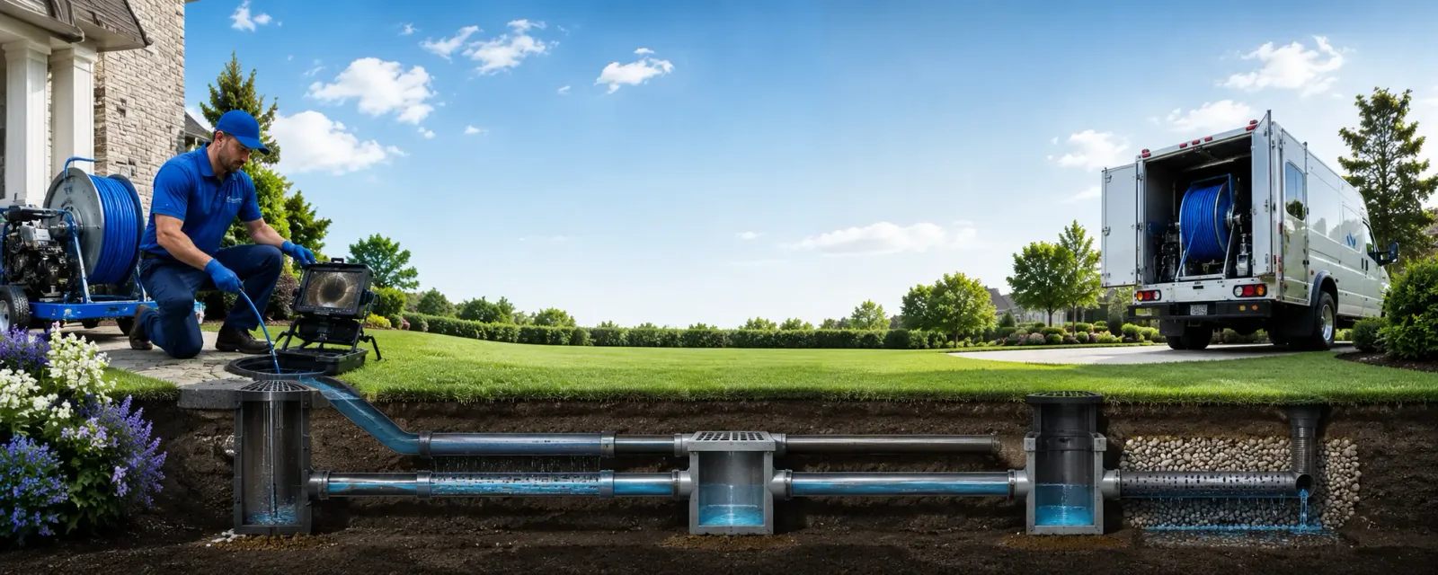 Outdoor drain cleaning information for Manville, RI